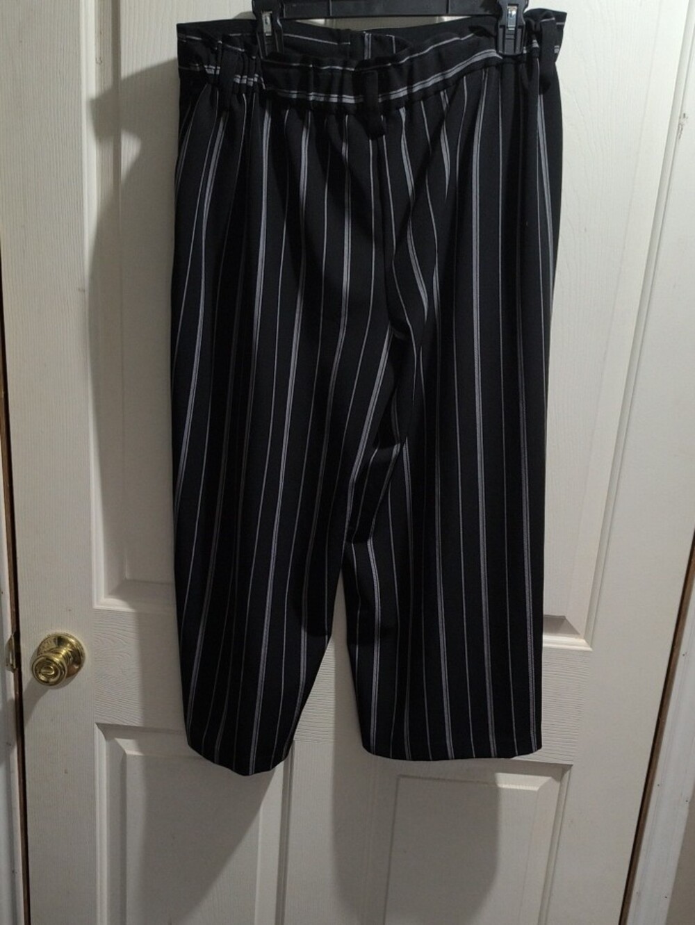 Apt. 9 Black Wide-Leg Pinstripe Jeans Dress - Picture 2 of 4